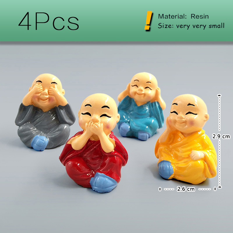 4pcs Chinese Kongfu Monk Minia - огляд і ціна Japan Bonsai Garden