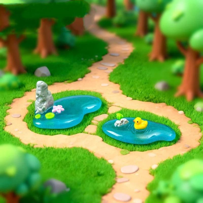 (BF06)Mini Resin Pond Ornament - огляд і ціна Bonsai Garden Design