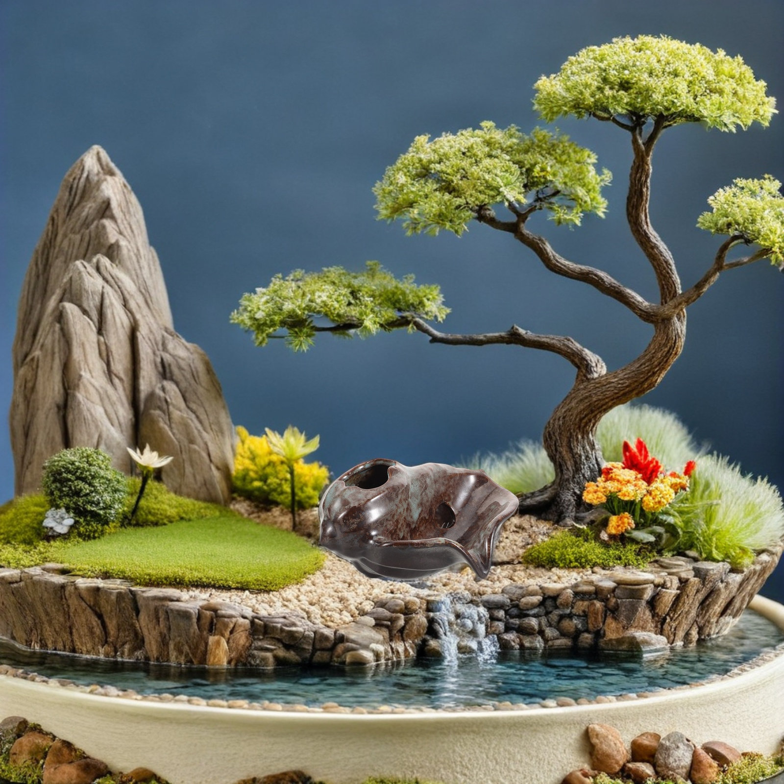 Waterfall Ceramic Jar Fountain - огляд і ціна Bonsai Garden Design