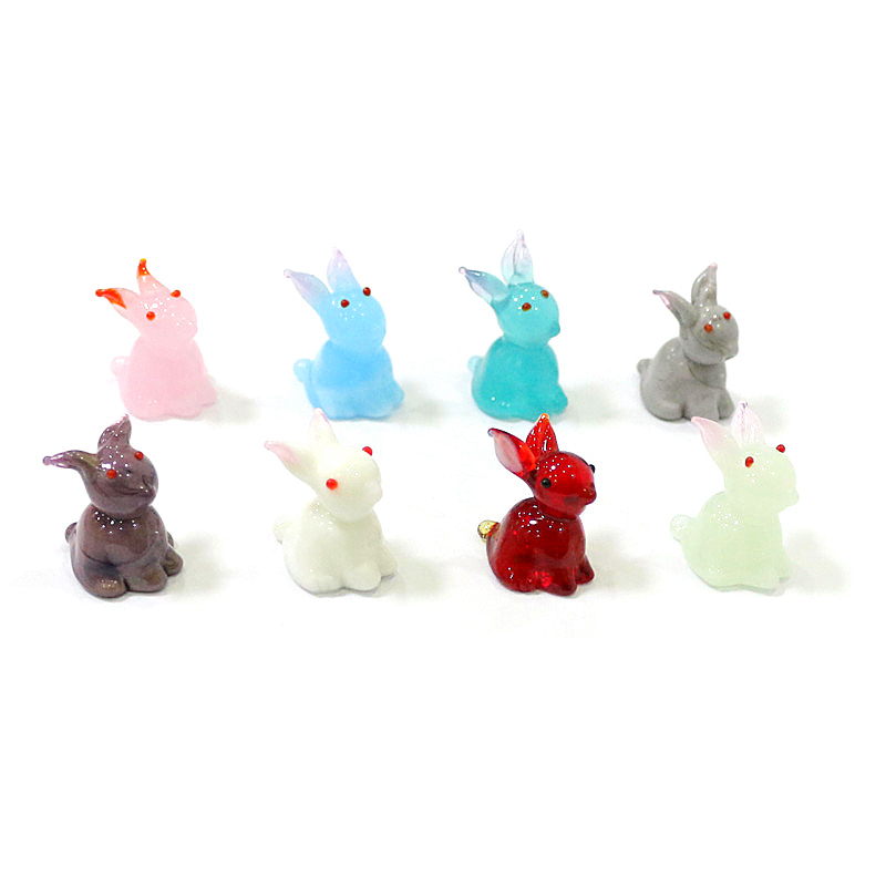 2pcs Mini Glass Bunny Figurine - огляд і ціна Japan Bonsai Garden