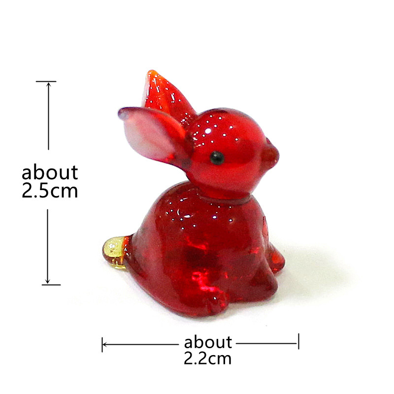 2pcs Mini Glass Bunny Figurine - огляд і ціна Japan Bonsai Garden
