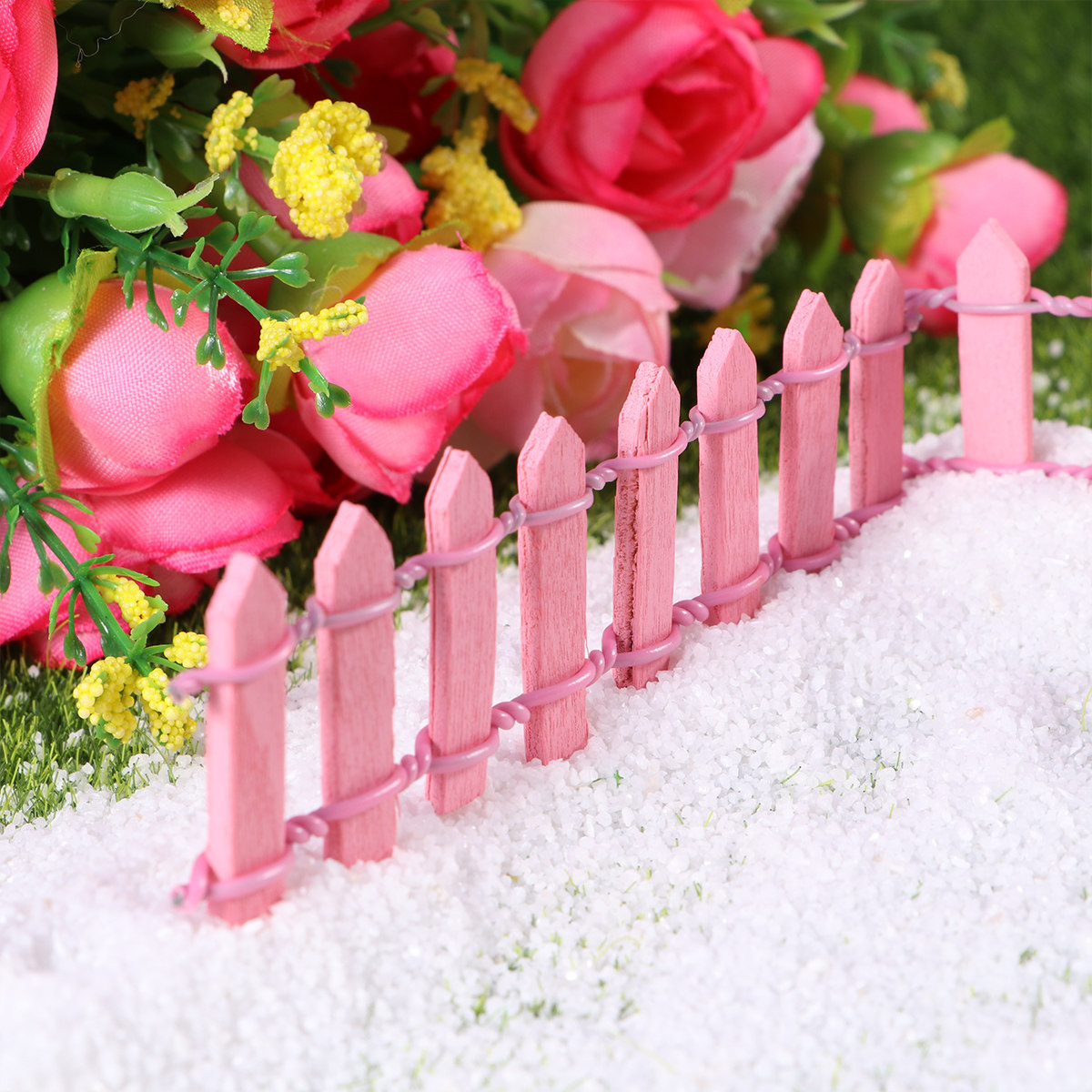 10Pcs Mini Wooden Fence Micro  - огляд і ціна Bonsai Garden Design